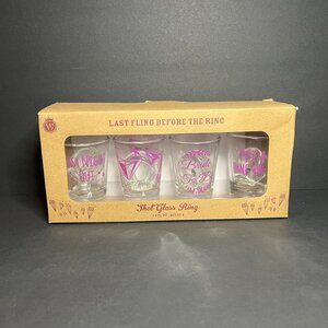 Francesca's Wild Eye Designs Set of 4 Bridal Bachelorette Ring Shot Glasses